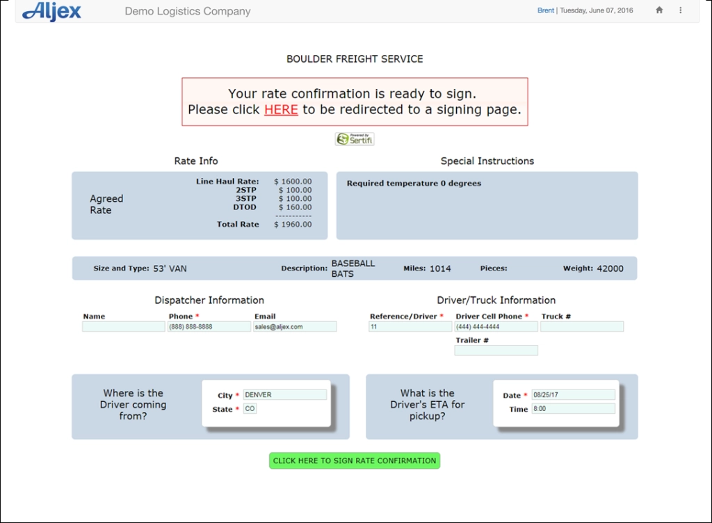 Automatic Rate Confirmation Software For Freight Brokers