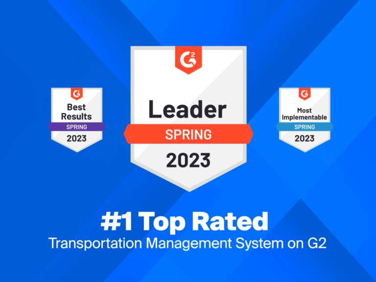 G2 Leader Badge from Spring 2023 for Transportation Management Software